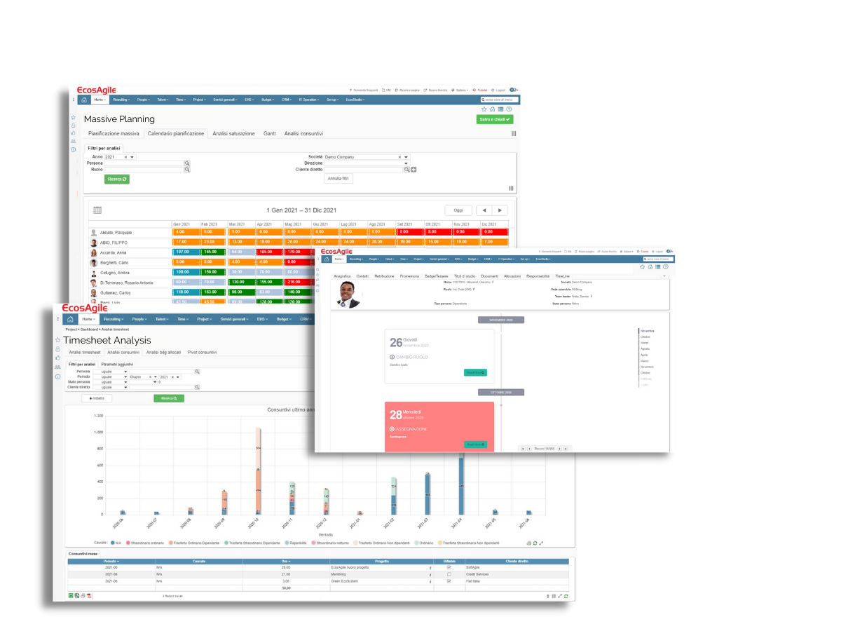 screenshot of EcosAgile Project & Timesheet